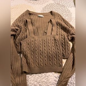 Sweater with cropped tank set , worn a few times great condition